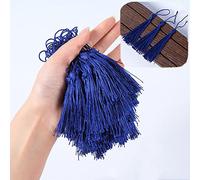 100 pezzi di nappe mini setose fatte a mano, nappe colorate per segnalibri, nappe dritte con anello di corda per creazione di gioielli, accessori per artigianato fai da te, portachiavi, segnalibri