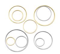 100 pezzi di orecchini rotondi per perline anelli a telaio 5sizes orecchini che trovano cornici aperte che collegano anelli per perlello ascenso