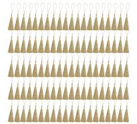 100 pezzi di oro nappa pendenti, decorazioni fai da te, segnalibro pendenti, accessori di gioielli, adatto per segnalibri decorativi, telefoni cellulari, artigianato, orecchini (lunghezza 13 cm)