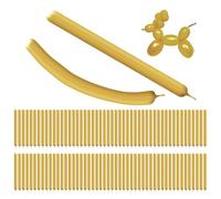 100 pezzi di palloncini lunghi dorati, palloncini tortuosi versatili, palloncini lunghi da tenere in mano, palloncini lunghi intrecciati magici, adatti per compleanni e feste di matrimonio