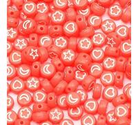 100 pezzi di perline acriliche con motivo misto, piatte, rotonde, sciolte, per lavori di cucito, fai da te, creazione di gioielli, bracciali, collane, accessori-B08964-100 pezzi