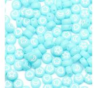 100 pezzi di perline acriliche con motivo misto, piatte, rotonde, sciolte, per lavori di cucito, fai da te, creazione di gioielli, bracciali, collane, accessori-B08960-100 pezzi