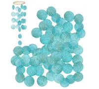 100 Pezzi Di Perline Di Conchiglia - Conchiglie Naturali Da Spiaggia Fai Da Te Da 5 Cm Per L'arredamento Elegante Della Stanza, Pezzi Di Conchiglie Rotonde Per Campanelli Eolici Per Realizzare Gioiell