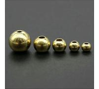 100 pezzi di perline rotonde in ottone originali, 3, 4, 5 e 6 perline sciolte per braccialetti fai da te, per la creazione di gioielli con collane - come da foto - foro 3x1,2 mm