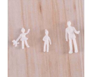 100 pezzi di personaggi di treni bianchi in scala HO 1:100 non verniciati