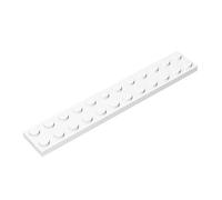 100 pezzi di piastre da costruzione 2x12, compatibili con LEGO, colori:bianco