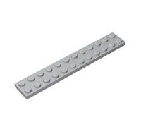 100 pezzi di piastre da costruzione 2x12, compatibili con LEGO, colori:grigio chiaro