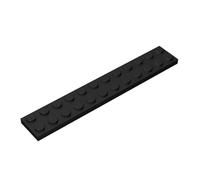 100 pezzi di piastre da costruzione 2x12, compatibili con LEGO, colori:Nero