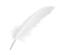 100 pezzi di piume d'oca bianche artigianali per cappelli da festa, decorazioni per matrimoni, 15-22 cm
