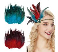 100 Pezzi di Piume, Piume per Artigianato, Decorazioni di Piume, Artigianato Creativo Fai -da -Te, Possono Fare Accessori per Capelli, Pendenti, Orecchini, Decorazioni.