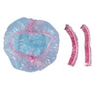 100 pezzi di retine for capelli in plastica elastiche for doccia e bagno for strumento trucco for tatuaggio sopracciglia Per La Casa,E Il Viaggio(Pink)