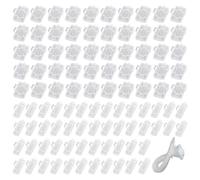 100 Pezzi Di Segni Impermeabili Per Cavi Trasparenti E 100 Cravatte Bianche, Designazioni Di Cavi Autoadesivi, Nomi Di Cavi, Scatole Di Etichetta, Adatti Per La Marcatura Di Cavi E Fili.