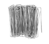 100 pezzi di spilli da giardino in acciaio inox, spilli da fissaggio per teli antierba, paletti paesaggistici con bordo smussato e affilato, set da 100 pezzi per prato sintetico,