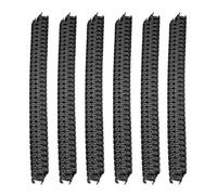 100 pezzi di spine per rilegatura a doppia anello, bobine per rilegatura a spirale a doppio anello con passo 3:1 e diametro di 7,9 mm, spirali metalliche rivestite in nylon per (Nera)