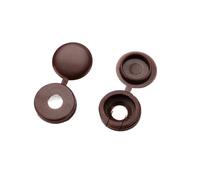 100 pezzi di tappi a vite incernierati in plastica resistente in colori assortiti - Design pieghevole a scatto for una maggiore protezione e decorazione dei mobili(Dark Brown)