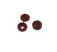 100 pezzi di tappi a vite incernierati in plastica resistente in colori assortiti - Design pieghevole a scatto for una maggiore protezione e decorazione dei mobili(Brown)