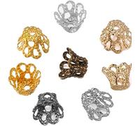 100 Pezzi di Tappi per Perline di Fiori a Campana Cava Tappi di estremità per Perline a Tromba per la creazione di Gioielli Fai-da-Te Trovare Forniture Colore della Miscela Attractive Design