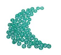 100 pezzi di targhette identificative in plastica con numeri, ciondoli foro, chiave numerata verde Per Ristoranti