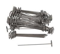 100 pezzi di tessuto paesaggistico per pin in acciaio pesante Circolo in acciaio Top Garden Stakes per la tenda di copertura della pianta barriera con e bordo del paesaggio 15 cm