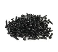 100 pezzi di vite autofilettante a testa cilindrica con intaglio a croce in acciaio al carbonio nero M1.5 M1.7 M2 M2.3 M2.6(5mm,M1.5 (100pcs))