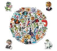 100 Pezzi Dinosauri Stickers, Cartoon Adesivi, Impermeabili Vinile Adesivi, Adesivi per Bambini Adulti Bicicletta Casco Skateboard d'Acqua Bagagli per adolescenti, bambini, adulti