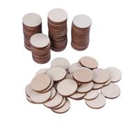 100 Pezzi Dischetti in Legno Rotondi Beige 32mm, per Decorare | Finitura Liscia, Pronti da Dipingere e Tingere, per Progetti Creativi, Tavoli, Segnaposto, Ornamenti