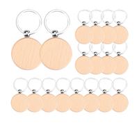 100 Pezzi Diy Porta Chiavi In Legno Grezzo Tag Porta Chiave In Legno B