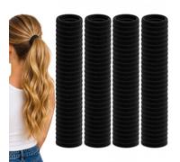 100 Pezzi Elastici per Capelli Spessi Neri, Fermacapelli Senza Metallo in Cotone Morbido, Elastici Capelli Resistenti per Coda di Cavallo, Trecce, Chignon, Donna Uomo Bambini Casa Ufficio Sport