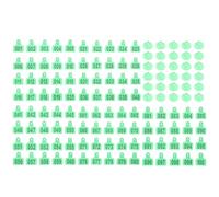 100 Pezzi Etichetta Auricolare Animale con Numero, Tpu, Verde