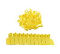 100 Pezzi Etichette Auricolari Giallo in Tpu per Bestiame | Fattoria e Allevamento, Protezione Ambientale, Non Sbiadiscono Facilmente, Resistono a Caldo e Freddo