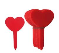 100 pezzi Etichette for piante da giardino impermeabili in plastica for vivai, vasi for fiori, segni di scrittura for piantine, decorazioni for il per dare un nome alle piante(Red 4.7x8.3cm)