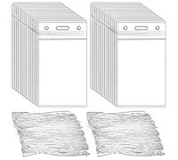 100 pezzi etichette per bagagli chiari etichette di sacchetto di plastica con anelli di viaggio elementi essenziali per valigie volanti internazionali, stile verticale - bagagli