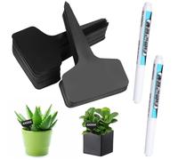 100 Pezzi Etichette per Piante da Giardino Impermeabili 6 x 10 Cm T Tipo Pante Etichetta di Plastica con 2 Pennarelli Riutilizzabili Etichetta Giardino Esterna Etichette Targhette per Piante, Verdure
