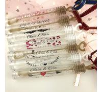 100 pezzi Etichette personalizzate for bolle di sapone for matrimonio Etichetta trasparente for bolle di sapone, Adesivi for bomboniere - Non include tubi, Etichette for tubi di bolle di sapone for ma