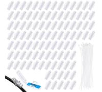 100 Pezzi etichette segna cavo,10 mm Etichette per Cavi Segnacavi Elettrici in Plastica,Scatola di Identificazione, Marcatura Trasparente e Impermeabile per Fili Scatola di Etichette per Fascette