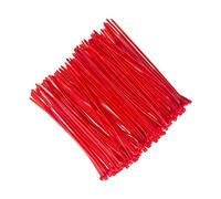 100 Pezzi Fascette Plastica Rosso, Fascette per Cavi, Fermacavo, Fascette Plastica Riutilizzabili, Fascette Elettricista, Fascette in Nylon Autobloccanti (200mm x 3mm)