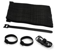 100 Pezzi Fascette Velcro per Cavi, Fascette Riutilizzabili in Nylon, 200mm*12mm Fermacavi Regolabili, Fascette Fermacavi, Fascette Cavi Velcro per Casa, Ufficio, Giardino, Cavo, Cable Management