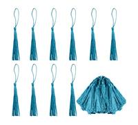 100 Pezzi Fatte Mano Nappe, Mini Nappe Blu, Nappine Segnalibro, per Segnalibri, Biglietti D'invito, Strumenti Musicali, Disegni Artigianali Fai-da-Te (Blu)