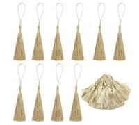 100 Pezzi Fatte Mano Nappe, Mini Nappe D'oro, Nappine Segnalibro, per Segnalibri, Biglietti D'invito, Strumenti Musicali, Disegni Artigianali Fai-da-Te (D'oro)