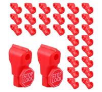 100 Pezzi Fermagancio per Espositore, Blocco per Ganci da 6mm, Plastica | Testa Piccola ad Alta Visibilità, Struttura a Scatto, per Merce su Cartoncino e Sacchetti