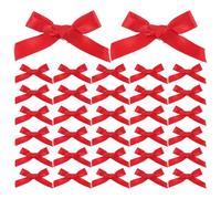 100 Pezzi Fermaglio per Chioma a Fiocco per Neonata, Set Rosso | Tessuto Opaco Cuciture Delicate, Lega di Tungsteno, Bordi Arrotondati, per Bambine e Neonate