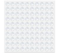 100 Pezzi Fermaporta per Armadio Paraurti per Armadio in Silicone Cuscinetti Autoadesivi per Porta Arresta di Sbattere Paraurti per Mobili Trasparenti per Porta di Tavolo in Vetro (8x2mm)