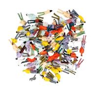 100 Pezzi Figurine di Persone in Miniatura in Scala 1:75 Figurine di Plastica Architettoniche Persone delle Case delle Bambole Mini Figure di Persone Dipinte in Piedi e Sedute per Scene in Miniatura