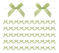 100 pezzi fiocchi di raso intrecciati da 2,4x2,8" per artigianato [verde chiaro]