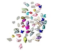 100 pezzi Flatback Nail Diamante Chiodo 3D Cristallo Gemme Gioielli Manicure Nail Decorazione Parte