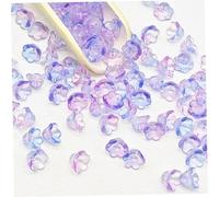 100 pezzi floreali di vetro da 100 pezzi, 7x12 mm Lily viola delle perle floreali della valle, fascino di fiori fai -da -te per gli orecchini della collana che producono gioielli