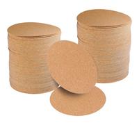 100 Pezzi Fogli di Sughero Naturale 80mm Sottobicchieri Rotondi Antiscivolo per