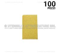 100 pezzi FOGLIO ABRASIVO 70 x 120 mm G. 60 FOGLIO ABRASIVO VELCRATO 70 x 125 mm