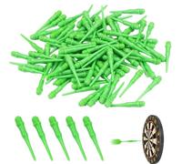 100 Pezzi Freccette Punta Plastica 2ba,Punta Ricambio Freccette Professionali,Punta Corta in Plastica per Freccette,Facile Sostituire,Punte per Freccette in Plastica,Ideale per Amanti Freccette(Verde)