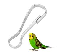 100 Pezzi Ganci per Uccelli Ganci in Metallo durevoli Addensare c-Clip Ganci Maglie Catena scatta Ganci Set Gabbia per Uccelli Forniture